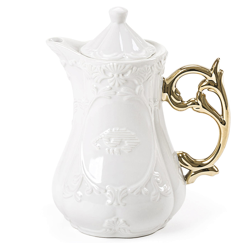 Чайник Seletti I-Teapot Gold Белый Золотой в Краснодаре | Loft Concept 