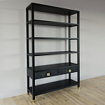 Стеллаж с двумя ящиками Elsa Dreams Black варинант исполнения - 1 | Loft Concept в Краснодаре