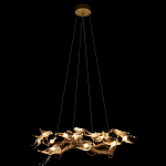 Люстра подвесная с прозрачными стеклянными птичками на ветвях Диаметр 80 см Serip Voa варинант исполнения - 3 | Loft Concept в Краснодаре