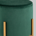 Зеленый пуф на золотистых ножках SANJAY варинант исполнения - 3 | Loft Concept в Краснодаре