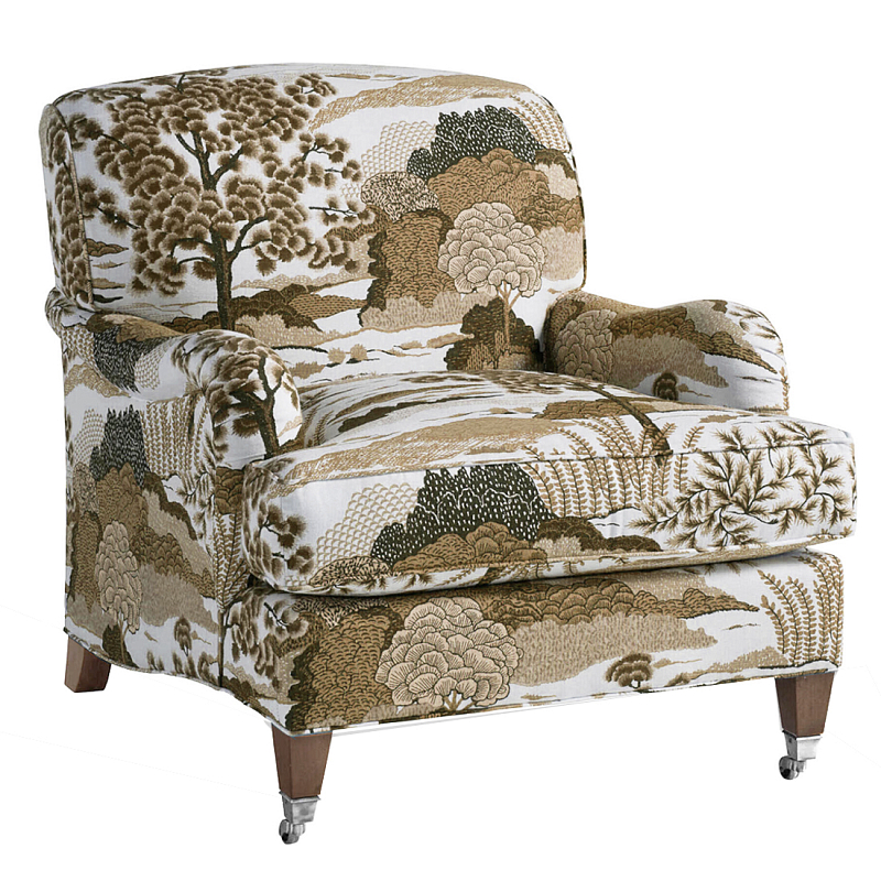 Кресло Trumann Club Chair Beige Landscape бежевый пейзах Бежевый Белый в Краснодаре | Loft Concept 