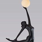 Торшер черная статуэтка Девушка Girl Carries Light Balls варинант исполнения - 2 | Loft Concept в Краснодаре