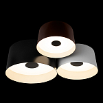 Потолочный светильник с 3-мя цилиндрическими абажурами черного белого и коричневого цвета Urban Dome варинант исполнения - 2 | Loft Concept в Краснодаре