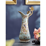 Кувшин с цветочным рисунком и бронзовой ручкой Blue Garden варинант исполнения - 2 | Loft Concept в Краснодаре