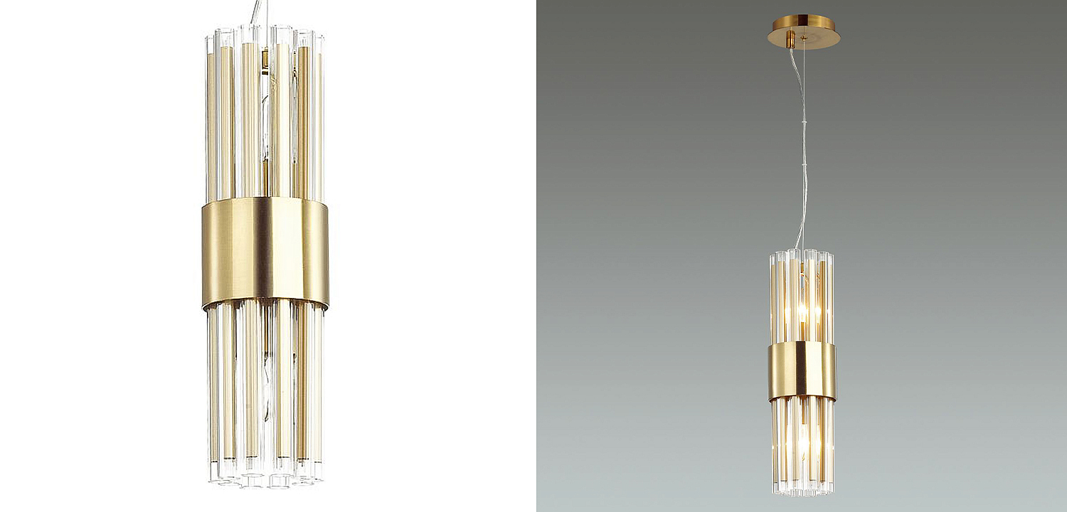 Подвесной светильник Gladwin Glass Tube Hanging Lamp - Loft-Concept в Краснодаре