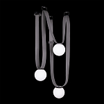 Подвесной светильник с серыми кожаными ремнями и белыми стеклянными плафонами в виде шаров Flos Wireline Lighting варинант исполнения - 2 | Loft Concept в Краснодаре