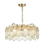 Люстра подвесная круглая с хрустальными овальными подвесками Harmonica варинант исполнения - 2 | Loft Concept в Краснодаре