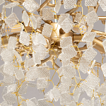 Люстра подвесная золотого цвета с декоративными ветвями и прозрачными рельефными подвесками FAIRYTREE Light варинант исполнения - 9 | Loft Concept в Краснодаре