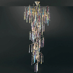 Люстра с голубыми и прозрачными подвесками в форме капель Blue Drop Chandelier варинант исполнения - 2 | Loft Concept в Краснодаре