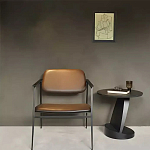 Дизайнерский журнальный столик чёрный с круглой столешницей Arycy варинант исполнения - 6 | Loft Concept в Краснодаре