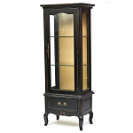 Витрина однодверная с ящиком и 3-мя полками из массива березы Vintage варинант исполнения - 2 | Loft Concept в Краснодаре