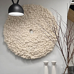 Панно на стену из шерсти мериноса Белый Круг  варинант исполнения - 3 | Loft Concept в Краснодаре