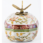 Фарфоровая шкатулка с бронзовой стрекозой Eden Garden варинант исполнения - 3 | Loft Concept в Краснодаре