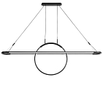 Светодиодная люстра Black LED Circle and Oval Lamp варинант исполнения - 2 | Loft Concept в Краснодаре