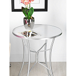 Столик приставной с круглой столешницей на серебристом основании Scenical Table варинант исполнения - 3 | Loft Concept в Краснодаре