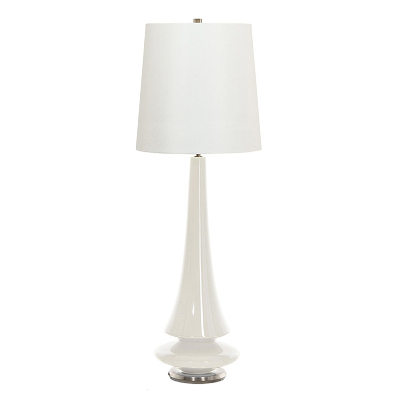 Настольная лампа белого цвета с высоким основанием из фарфора Elstead Lighting Белый в Краснодаре | Loft Concept 