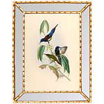 Постер с изображением птиц и цветов в зеркальной раме Blooming Birds Poster варинант исполнения - 5 | Loft Concept в Краснодаре