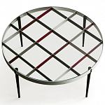 Дизайнерский круглый кофейный стол со стеклянной столешницей Gio Ponti D.555.1 Coffee Table варинант исполнения - 5 | Loft Concept в Краснодаре