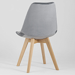 Стул с мягким велюровым сиденьем Arvika Grey варинант исполнения - 5 | Loft Concept в Краснодаре