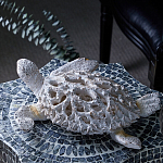 Статуэтка черепаха с ажурным панцирем и детализированной текстурой в белом цвете Marine Accessories варинант исполнения - 7 | Loft Concept в Краснодаре