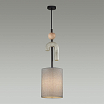 Подвесной светильник с серым тканевым плафоном Flourish варинант исполнения - 3 | Loft Concept в Краснодаре