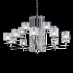 Люстра многоярусная с 15-ю цилиндрическими плафонами из стекла Laurent варинант исполнения - 1 | Loft Concept в Краснодаре