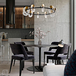 Кольцевая люстра с круглыми стеклянными плафонами в виде колец Olympe Glass Chandelier варинант исполнения - 2 | Loft Concept в Краснодаре