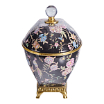 Шкатулка черного цвета с цветочной росписью Eden Garden варинант исполнения - 3 | Loft Concept в Краснодаре