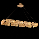 Люстра прямоугольная с текстурным природным рисунком IceFlame варинант исполнения - 1 | Loft Concept в Краснодаре