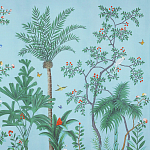 Обои ручная роспись Amazonia Duck Egg варинант исполнения - 2 | Loft Concept в Краснодаре