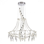 Люстра подвесная из металла с хрустальными прозрачными подвесками Quasar 81 варинант исполнения - 9 | Loft Concept в Краснодаре
