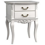 Тумба прикроватная белого цвета из массива бука в стиле прованс White Provence варинант исполнения - 1 | Loft Concept в Краснодаре