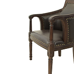 Кресло кожаное на 4-х деревянных ножках из массива березы Ethan Armchair brown варинант исполнения - 4 | Loft Concept в Краснодаре