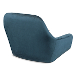 Стул с мягкой синей обивкой из велюра и подъемно-поворотным механизмом на черных колесиках Harper Blue варинант исполнения - 3 | Loft Concept в Краснодаре