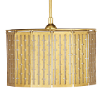 Люстра с золотым фактурным каркасом и тканевым абажуром Lustery Gold варинант исполнения - 3 | Loft Concept в Краснодаре