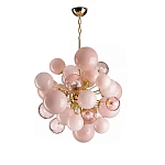 Люстра розовые шары на золотом каркасе Pink Light Bubbles варинант исполнения - 1 | Loft Concept в Краснодаре