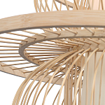 Подвесной светильник фигурный из деревянных прутьев с плафоном из натуральной ткани Light Inside the Cell варинант исполнения - 6 | Loft Concept в Краснодаре