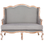 Диван двухместный из массива бука светло-серый Solid Luxury варинант исполнения - 1 | Loft Concept в Краснодаре