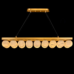 Люстра линейная прямоугольная с сферическими плафонами Phased Spheres варинант исполнения - 2 | Loft Concept в Краснодаре