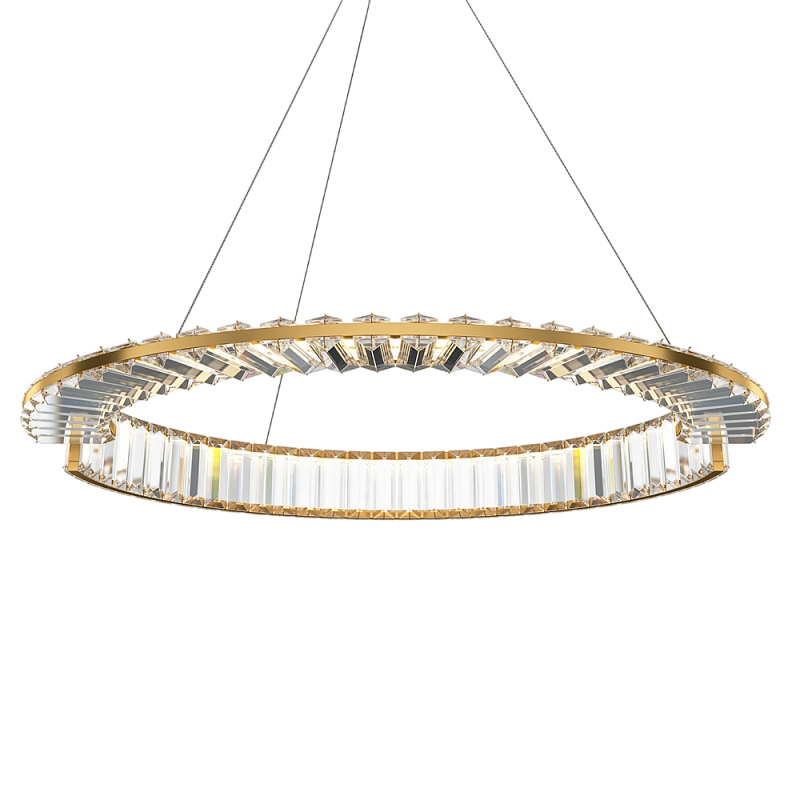 Люстра подвесная Krone 3000К 36Вт Латунь Прозрачный в Краснодаре | Loft Concept 