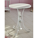 Столик белый кованный в прованском стиле Vaucluse варинант исполнения - 5 | Loft Concept в Краснодаре