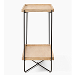 Консоль деревянной столешницей и полкой Wooden Table Top and Shelf варинант исполнения - 1 | Loft Concept в Краснодаре