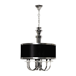 Люстра подвесная круглая с черным абажуром и чашей крепления в форме многогранника Natural Concepts варинант исполнения - 2 | Loft Concept в Краснодаре