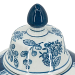 Ваза с крышкой и голубым цветочным рисунком на белом фоне Blue & White Ornament варинант исполнения - 3 | Loft Concept в Краснодаре
