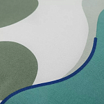 Подушка декоративная хлопковая мятного цвета с абстрактным принтом Elysian Flow Breeze варинант исполнения - 3 | Loft Concept в Краснодаре