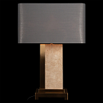 Настольная лампа с основанием из натурального камня c серым прямоугольным абажуром Lapis Tiburtinus варинант исполнения - 2 | Loft Concept в Краснодаре