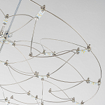 Люстра подвесная с тонкой металлической конструкцией цвета хром Quasar варинант исполнения - 2 | Loft Concept в Краснодаре