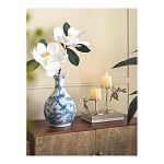 Ваза с мотивами цветущего сада с попугаями Blue Vase Inspired by Nature варинант исполнения - 4 | Loft Concept в Краснодаре