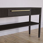 Дизайнерская Консоль с полкой и ящиком Primo Темный орех варинант исполнения - 3 | Loft Concept в Краснодаре