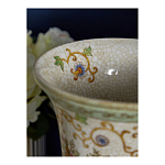 Ваза из фарфора на бронзовом основании Turquoise Blooming Garden варинант исполнения - 7 | Loft Concept в Краснодаре